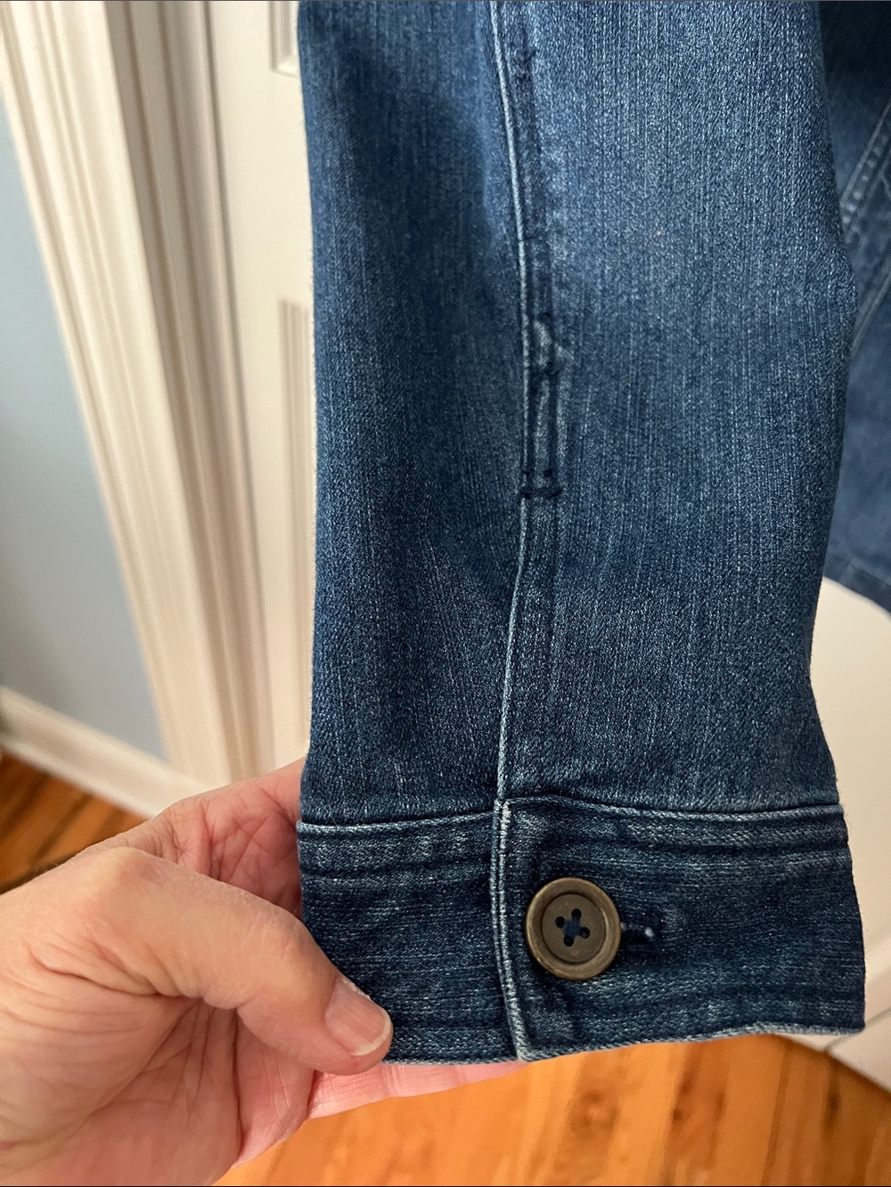 Jones New York Sport Stretch Jean Jacket, dark wash, wos. XXL - Picture 7 of 11